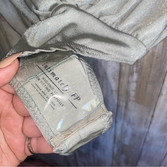 Intimately Free People Turnt Oxide Silver Metallic Bodysuit XS - Picture 5 of 9